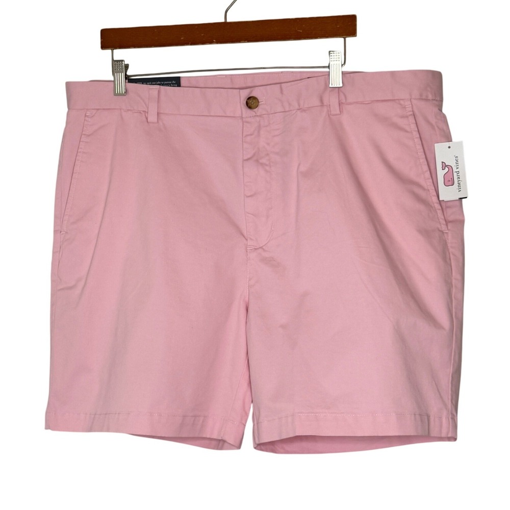 Vineyard Vines Mens 40 Flamingo Pink 7 Inch Breaker Shorts Classic Fit NWT Spot‎